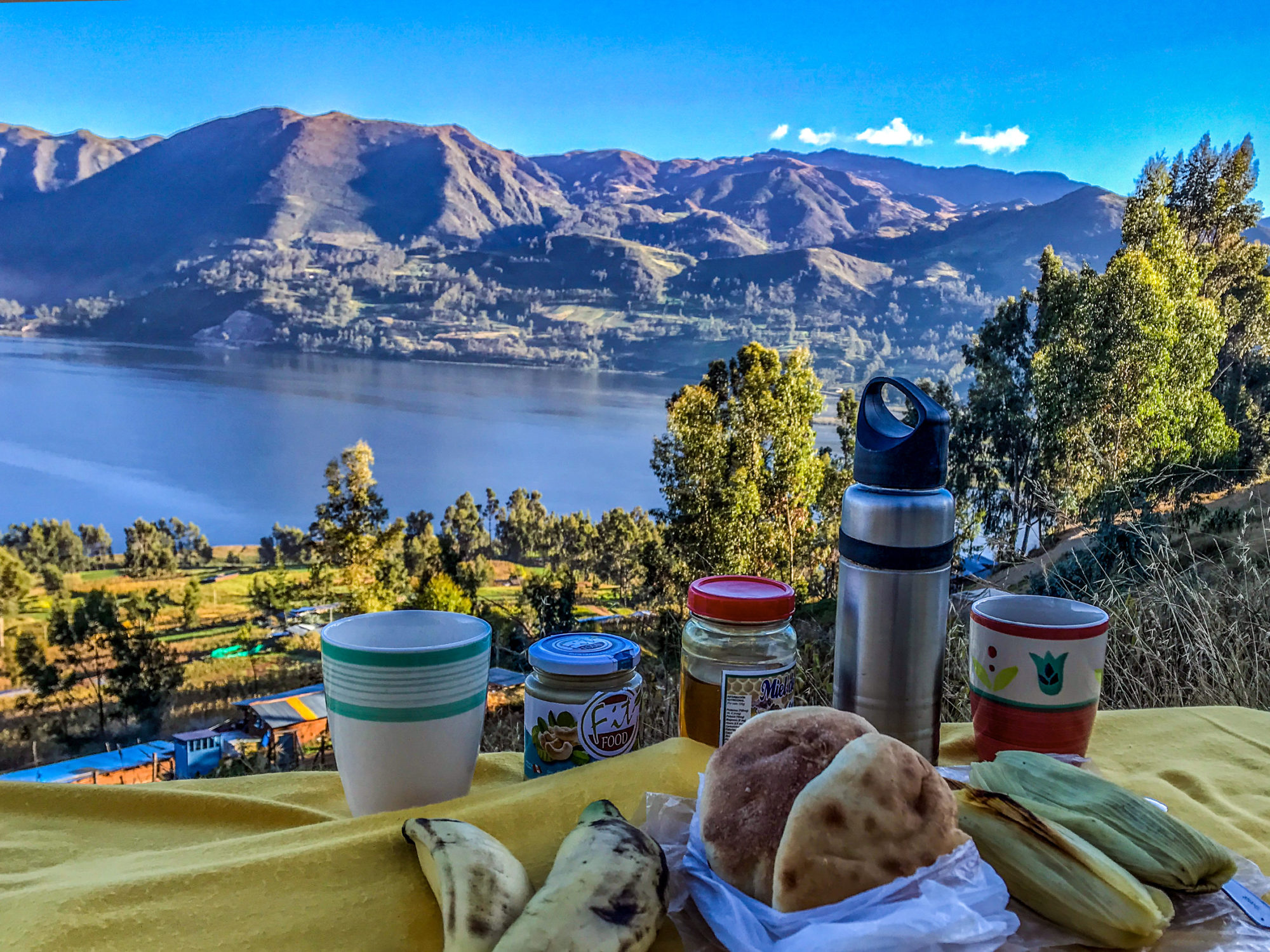 Budget breakfast at Andahuaylas glamping hotel
